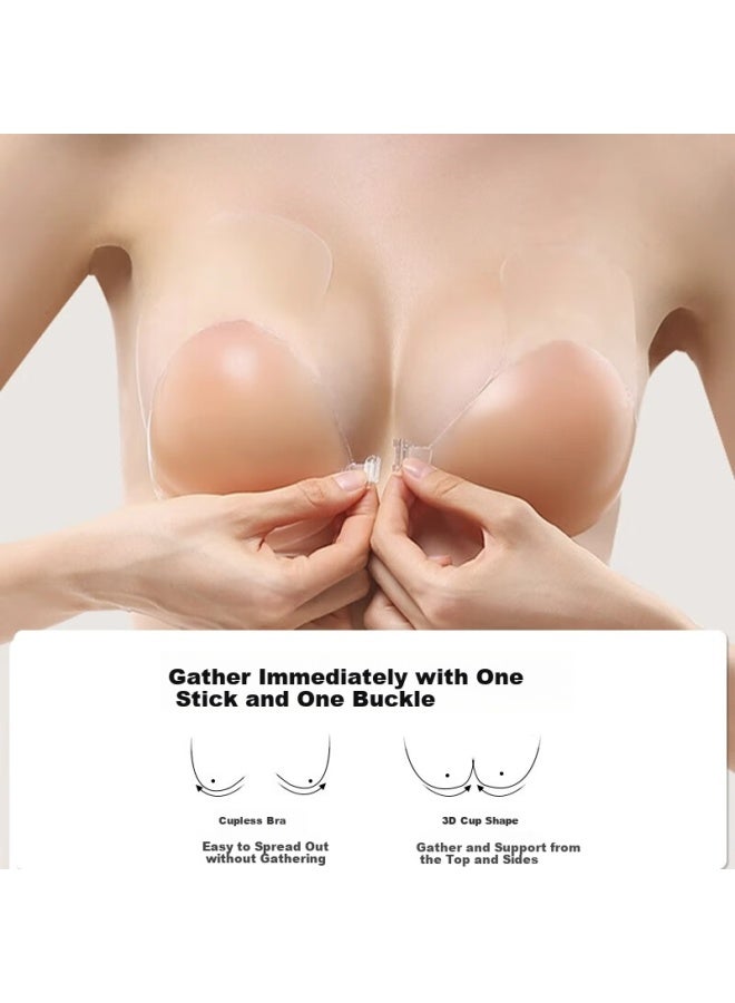 Madallo Plus Size Bridal Push-up Bra With Lift And Support For Large Bust Women, Invisible Seamless Breast Petals Chest Sticker For Preventing Sagging And Enhancing Cleavage - Image 1