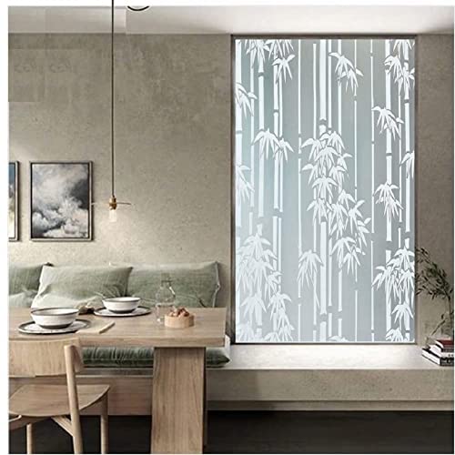 WISDOM Privacy Window Film Frosted Glass Film Glass Film No Glue Anti-UV Window Sticker Non Adhesive for Privacy Office Meeting Room Bathroom Living Room (CRSTAL Mosaic, 24 x 52) - Image 2