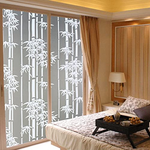 WISDOM Privacy Window Film Frosted Glass Film Glass Film No Glue Anti-UV Window Sticker Non Adhesive for Privacy Office Meeting Room Bathroom Living Room (CRSTAL Mosaic, 24 x 52) - Image 3