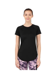 Jockey MW62 Women Microfiber Fabric Relaxed Fit Solid Curved Hem Styled Half Sleeve T Shirt with Stay Fresh Treatment