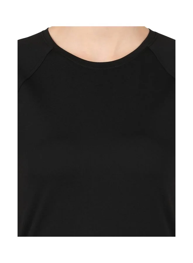 Jockey  MW62 Women Microfiber Fabric Relaxed Fit Solid Curved Hem Styled Half Sleeve T Shirt with Stay Fresh Treatment for Women | Best Price UAE