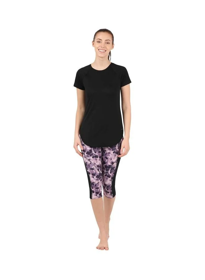 Jockey  MW62 Women Microfiber Fabric Relaxed Fit Solid Curved Hem Styled Half Sleeve T Shirt with Stay Fresh Treatment for Women | Best Price UAE