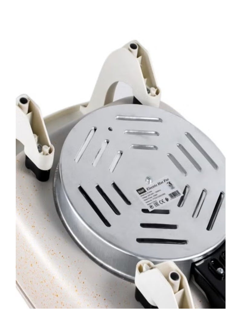 RAF 1200W 5L Electric Hot Pot with Non-Stick Coating, Multi-Function Electric Cooking Pot for Stew, Soup, Boil, Steam, Large Capacity, Fast Heating, Easy to Clean - Image 3