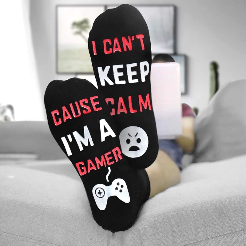 NDLBS Funny Christmas Gifts Novelty Gaming Socks Christmas Stocking Stuffers for Men Teens Boys Kids Him Adult Xmas Gifts - Image 2