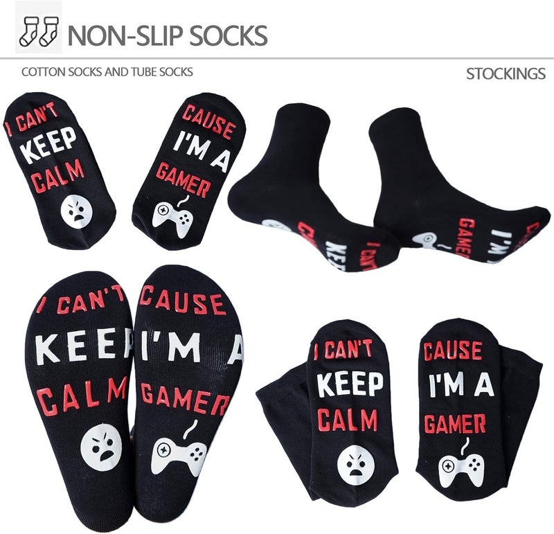 NDLBS Funny Christmas Gifts Novelty Gaming Socks Christmas Stocking Stuffers for Men Teens Boys Kids Him Adult Xmas Gifts - Image 5