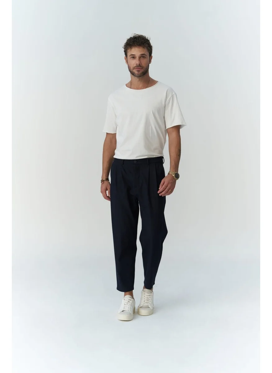 Mai Collection Harold Men's Navy Blue Trousers