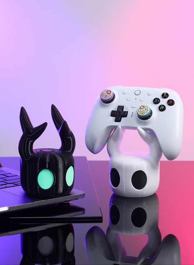 3D Printed Controller Stand with Hollow Anime Figure – Minimalist White Gaming Holder, 12CM PVC Decor Statue  - Image 3