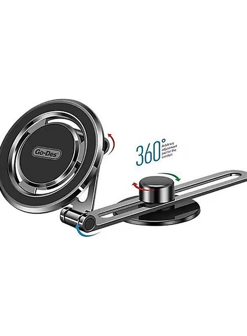 GO-DES Magnetic 360 Degree Rotating Flat Floor  Car Phone Holder - Image 1