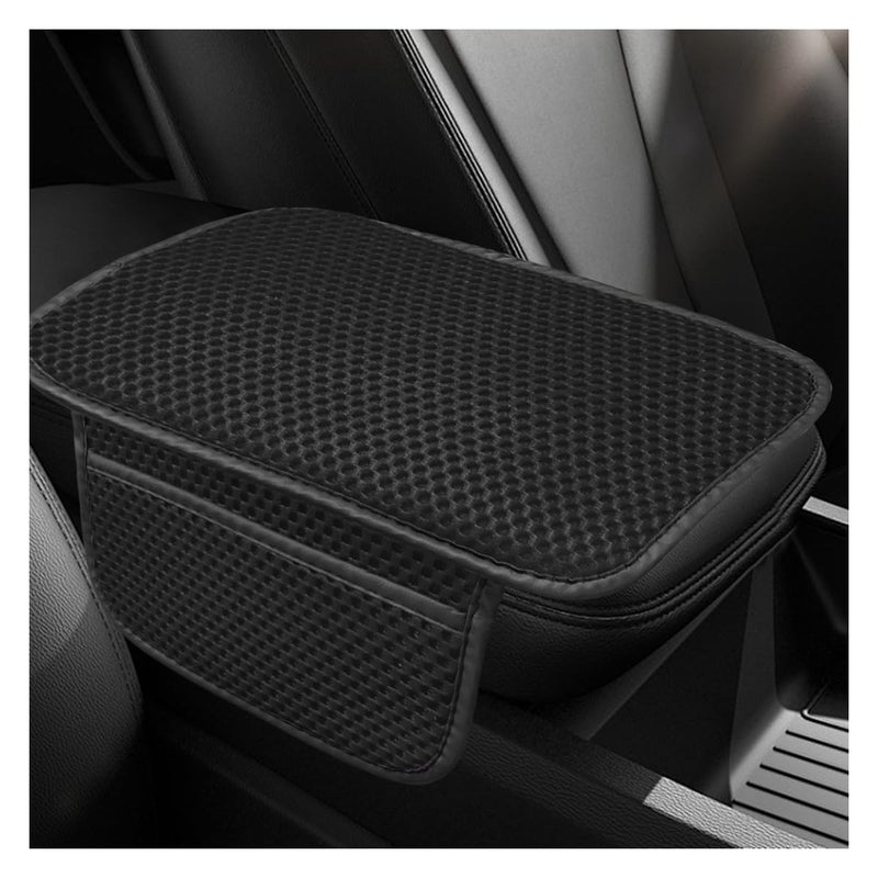 Car Center Console Cover, Auto Cooling Armrest Cushion with 2 Storage Bags, Breathable Elbow Pad Middle Center Console Protector - Image 1