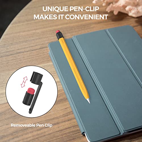 TRONWIN iPencil Case Sleeve Silicone Protective Cover Perfect Grip Skin Classic Design with Sturdy Clip Compatible with Apple Pencil 2nd Generation (Classic) - Image 5