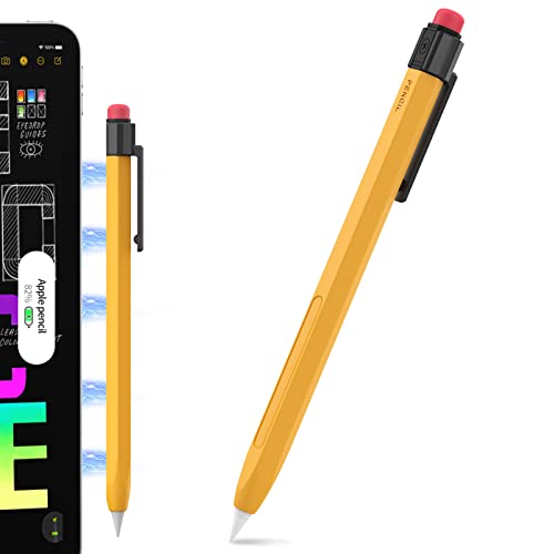 TRONWIN iPencil Case Sleeve Silicone Protective Cover Perfect Grip Skin Classic Design with Sturdy Clip Compatible with Apple Pencil 2nd Generation (Classic) - Image 1
