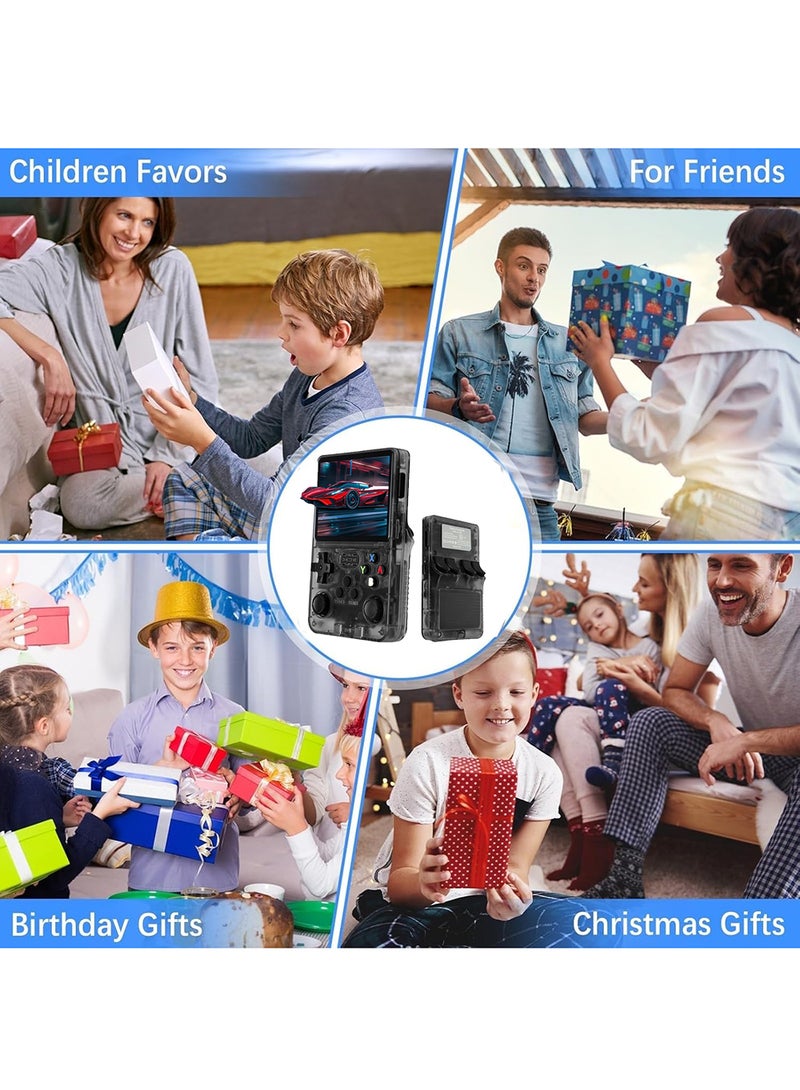 EzzySo R36S Retro Game Console Handheld  3.5'' IPS Screen Support Game Boy and 10+ Emulators 64GB Preloaded with 1000+ Games Dual 3D Joysticks TV Output Rechargeable Battery Ideal Gift for All Ages - Image 2