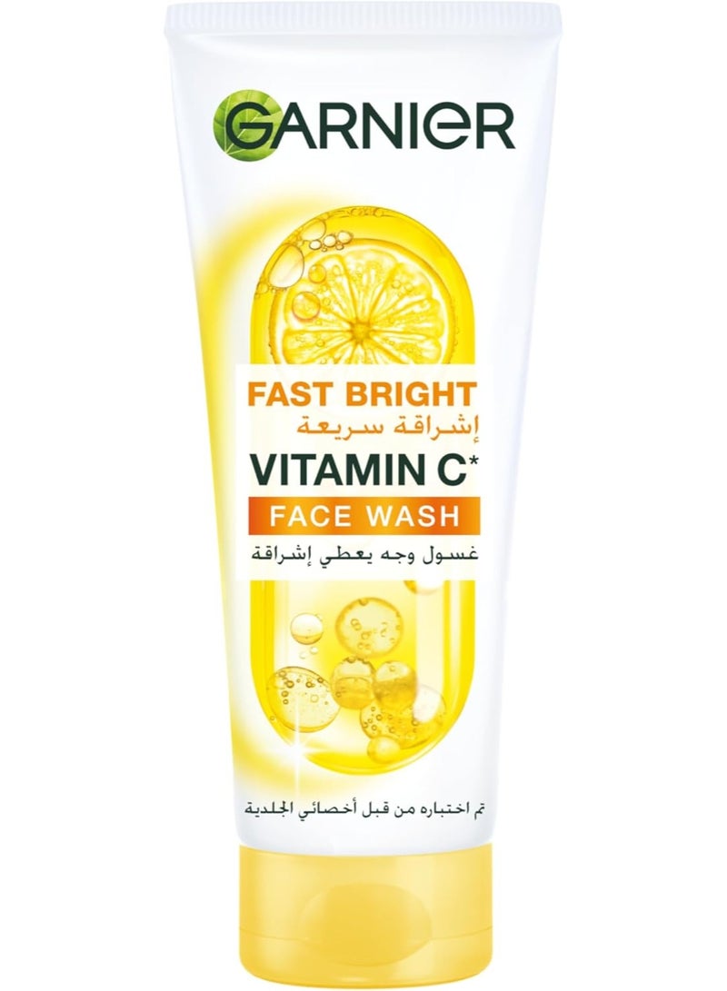 Garnier Skin Active Fast Bright Face Wash With Vitamin C And Lemon 100ml - Image 1