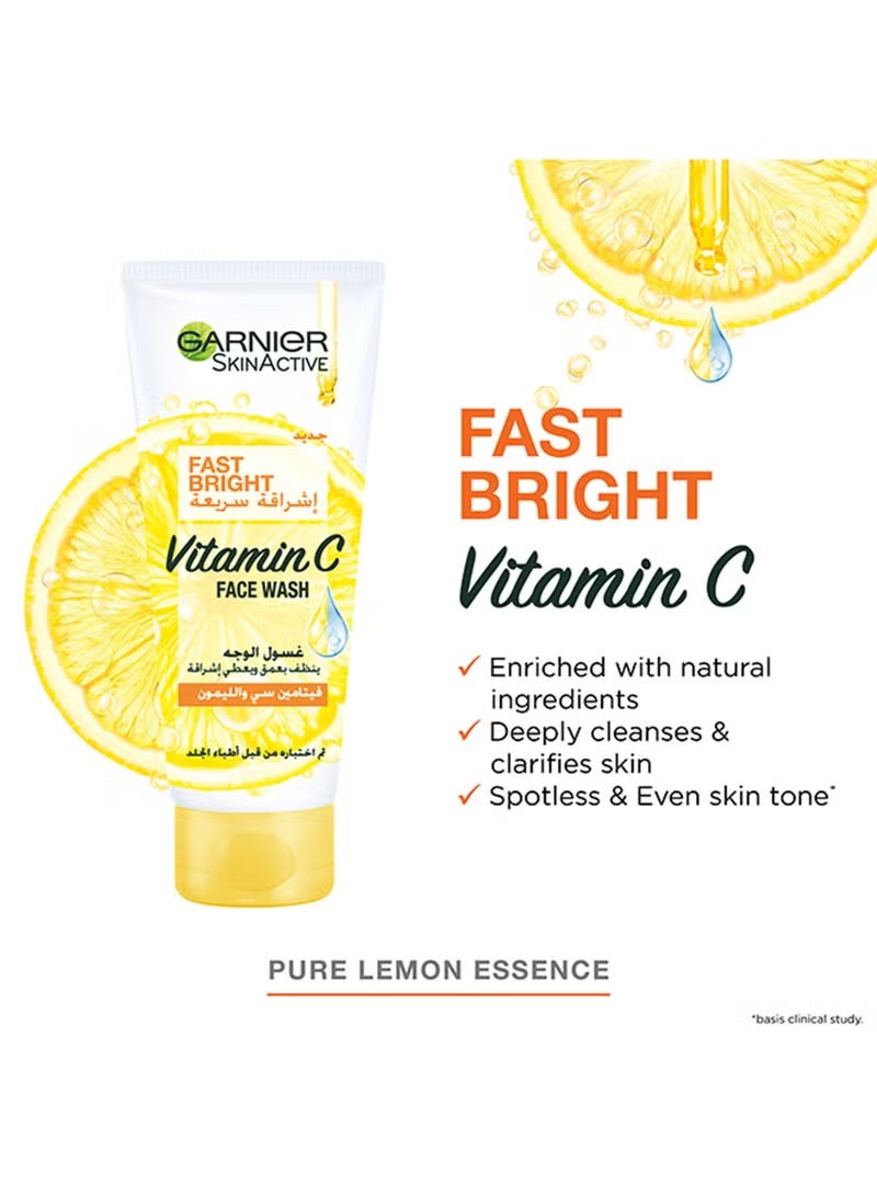 Garnier Skin Active Fast Bright Face Wash With Vitamin C And Lemon 100ml - Image 4