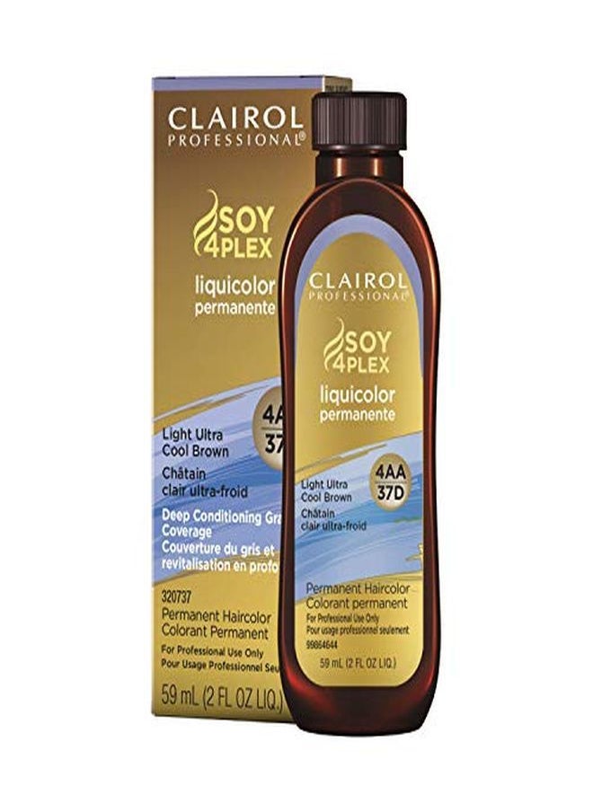 CLAIROL PROFESSIONAL - Permanent Liquicolor For Dark Hair Color, 4Aa Medium Ultra Cool Brown, 2 Oz. - Image 1