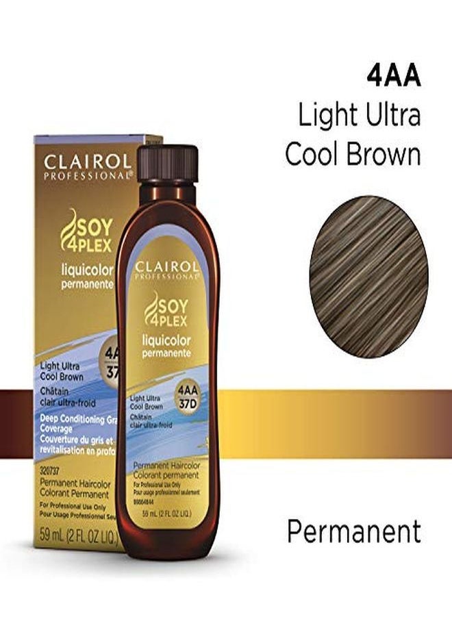 CLAIROL PROFESSIONAL - Permanent Liquicolor For Dark Hair Color, 4Aa Medium Ultra Cool Brown, 2 Oz. - Image 1