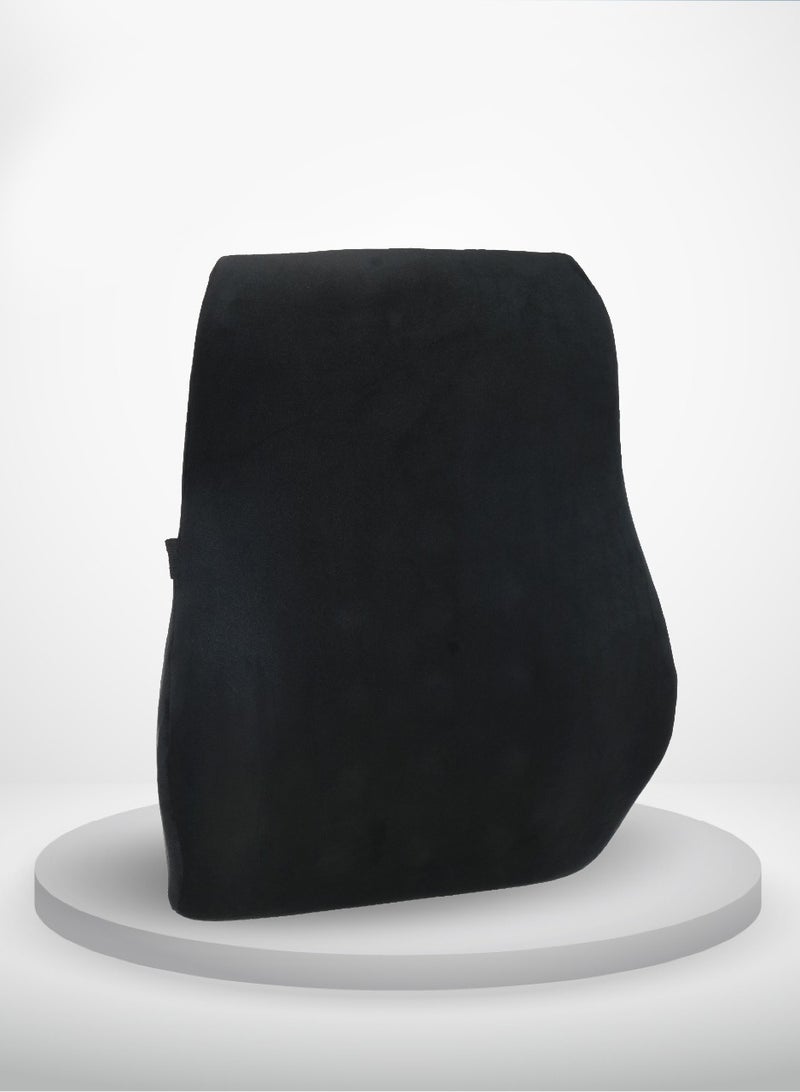 HT Medical Backrest Pillow for Spine and lower back pain, suitable for car chair, office and home, black - Image 1