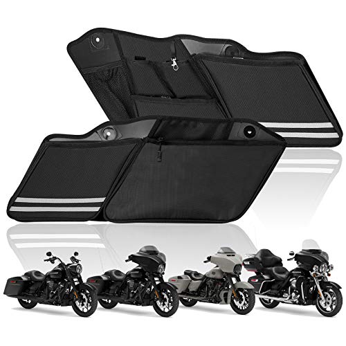 SUNPIE Motorcycle Saddle Bag Liner for Glide Road King Road Glide Electra Glide 2025-2014, Motorcycles Luggage Saddlebag Liners - Touring Motor Cycle Saddlebags Liner Organizers 2 Packs - Image 1
