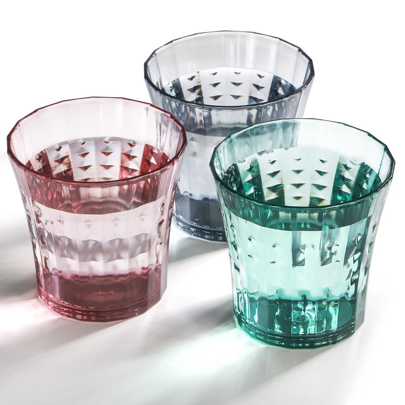 AVLA 12 Pack Plastic Water Tumblers, 10 OZ Unbreakable Acrylic Drinking Glasses, Transparent Reusable Juice Wine Cup, BPA-free Small Stackable Kids Drinkware for Home, Picnic, Party, Dishwasher Safe - Image 4