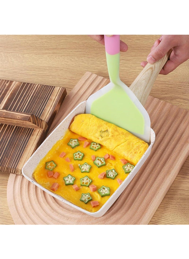 Arabest Omelette Pan Nonstick, Tamagoyaki Pan Egg Roll Pan, with Lid and Oil Brush - Omelette Pan - Tamago Pan - Omelet Pan - Small Egg Pan - Square Pan,Black  - Image 4