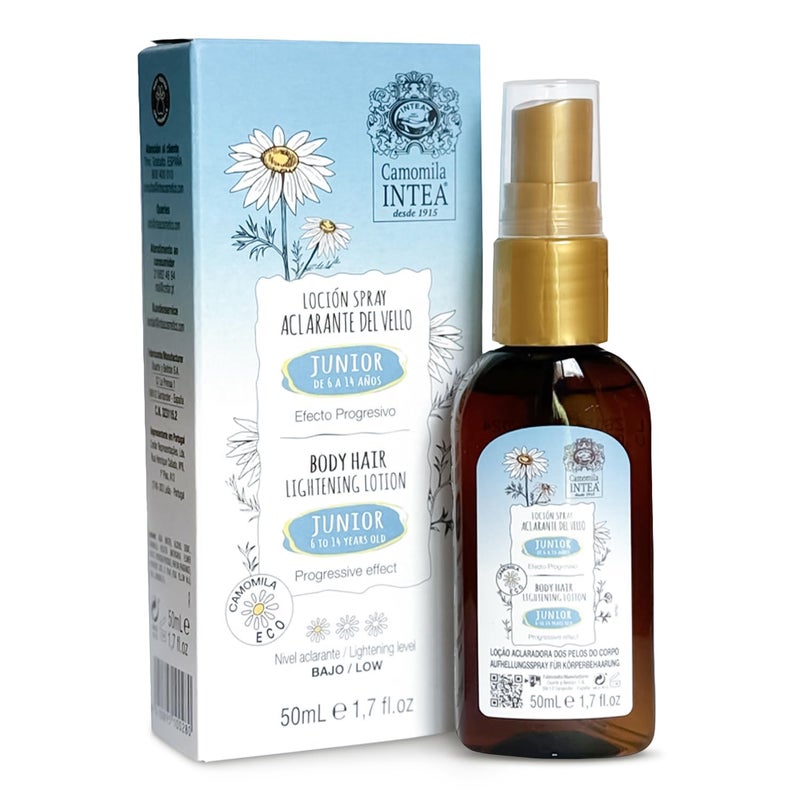 Intea Camomila Intea Junior Body Hair Lightener for Kids - Bottle Spray with Natural Chamomile Extract - Paraben and Ammonia FREE â€“ 1.7 oz (50 ml) - Image 1