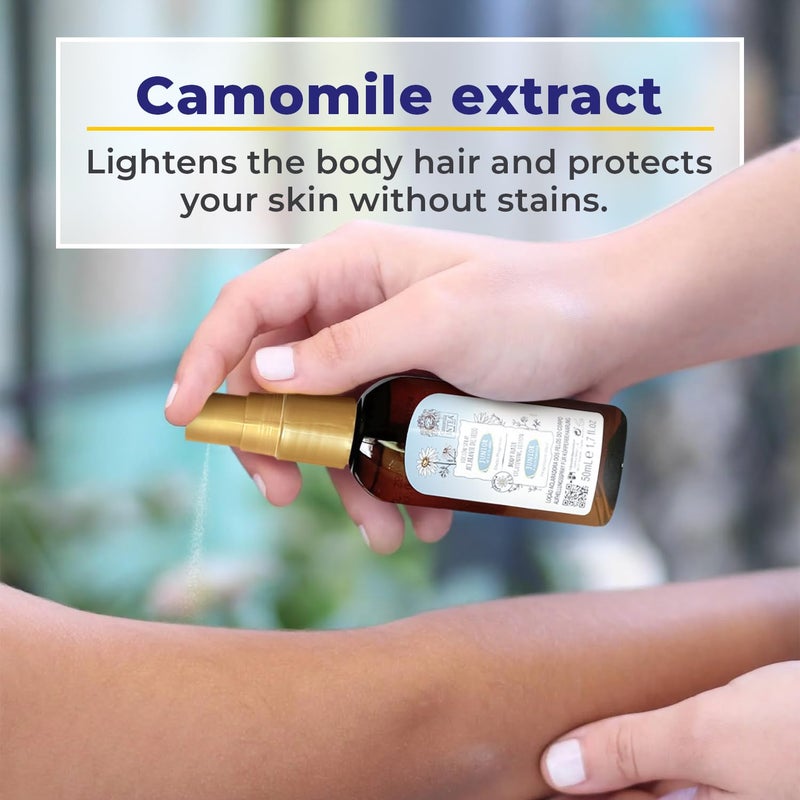 Intea Camomila Intea Junior Body Hair Lightener for Kids - Bottle Spray with Natural Chamomile Extract - Paraben and Ammonia FREE â€“ 1.7 oz (50 ml) - Image 4