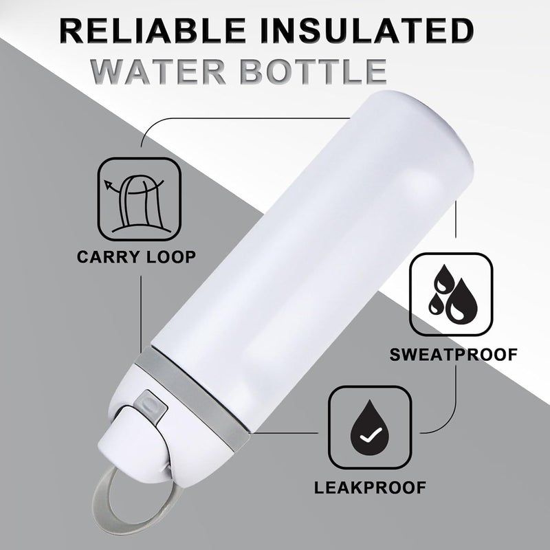 Pepisk 600ml Stainless Steel Vacuum Insulated Bottle with Straw & Lid, Leak-Proof for Hot & Cold Drinks, Easy to Clean, Ideal for Sports, Travel, School & Home Use（ Black） - Image 5