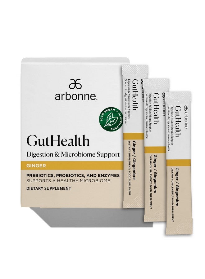 Arbonne Gut Health Digestion Support - Microbiome Prebiotic and Probiotic Drink Mix, Probiotic Powder and Prebiotic Powder with Enzymes for a Healthy Gut - Image 1