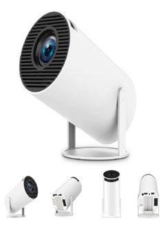 LIVVY LIVVY Smart 4K Mini Projector with Android, WiFi, Bluetooth, Auto Keystone, 130” Display – Portable Home & Office Use  - Image 1
