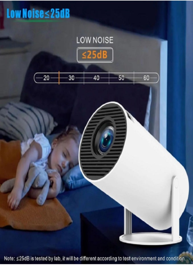 LIVVY - LIVVY Smart 4K Mini Projector with Android, WiFi, Bluetooth, Auto Keystone, 130” Display – Portable Home & Office Use - Image 1