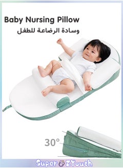 Super ZYouth Nursing Pillows for Breastfeeding, Baby Anti-Reflux Pillow with 0-30° Height Adjustable, Baby Lounger Nest, Relieves Vomiting Milk, Intestinal Colic, Side Rails  - Image 1