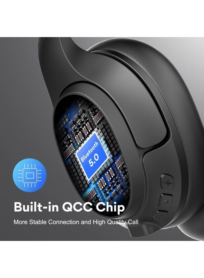 EKSA Bluetooth Headsets with Microphone & USB Dongle, 30 Hours Talk Time & 33ft Range, AI Environmental Noise Cancelling Mic, Over-Ear Wireless Headphone for PC/Laptop/Computer/Home/Work/Office/Zoom - Image 5