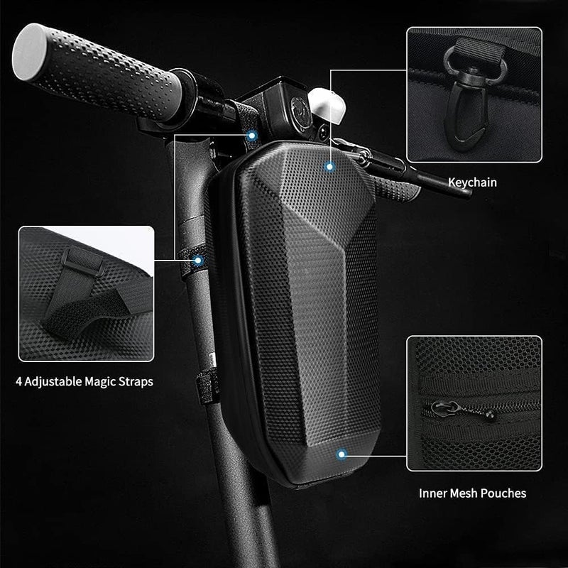 Leno Scooter Storage Bag - Scooter Handlebar Bag Hard Shell Waterproof 4L Front Suspension for Electric Scooters and Bikes - Image 4