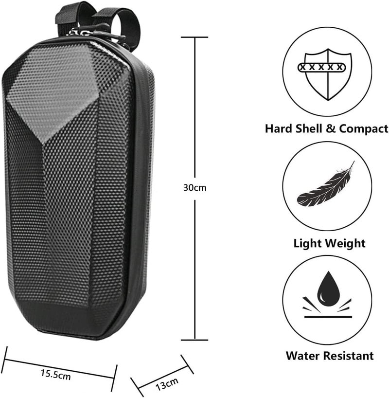 Leno Scooter Storage Bag - Scooter Handlebar Bag Hard Shell Waterproof 4L Front Suspension for Electric Scooters and Bikes - Image 2