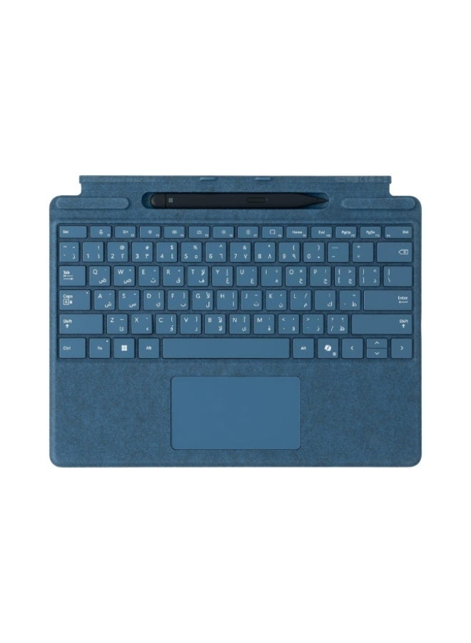 مايكروسوفت Surface Pro Keyboard with Slim Pen - Pair with Surface Pro (11th Edition), Surface Pro 10, Pro 9,and Pro 8 - English/Arabic Keyboard Sapphire - Image 1