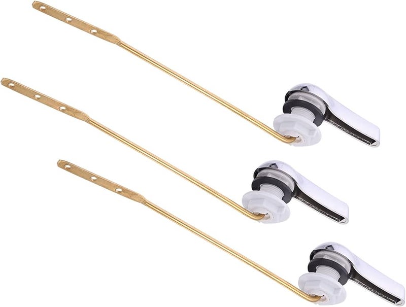 3 قطع من مقابض تدفق المرحاض النحاسية البديلة للرافعة للمراحيض المثبتة على الجانب - Image 1