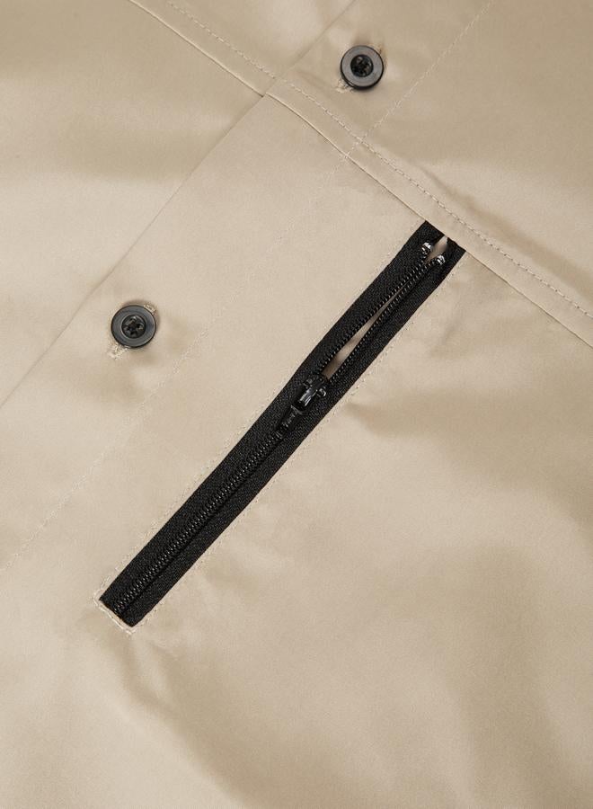 Take Two Men Solid Pocket Detail Long Sleeve Hooded Jacket - Image 3