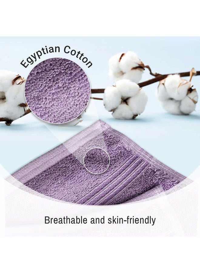 Superior Egyptian Cotton 3-Piece Towel Set, Basic Towels For Bathroom, Home Decor, Guest Bath, Shower, Apartment, Included 1 Face, 1 Hand, 1 Bath Towel, Washcloth, Quick Dry, Royal Purple - Image 3