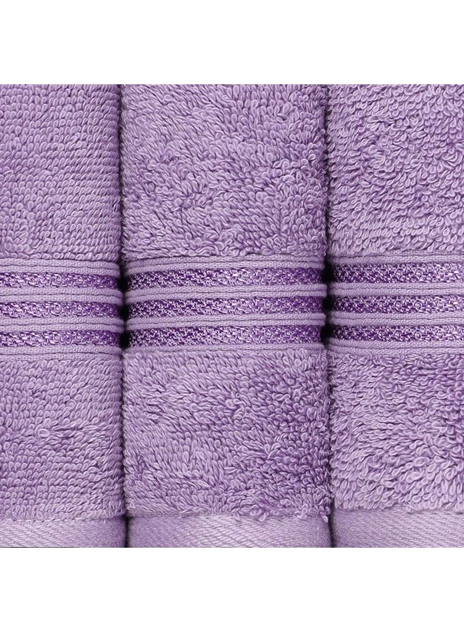 Superior Egyptian Cotton 3-Piece Towel Set, Basic Towels For Bathroom, Home Decor, Guest Bath, Shower, Apartment, Included 1 Face, 1 Hand, 1 Bath Towel, Washcloth, Quick Dry, Royal Purple - Image 4