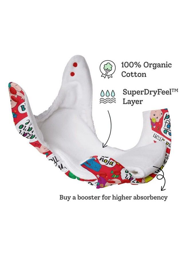 Superbottoms Combo Pack Of 4 (2 Shell + 2 Insert) Freesize Unoreusable Waterproof Adjustable Cloth Diaper For Babies From 517Kgscloth Diapers With Dry Feel Organic Cotton Padoption 4 - Image 5