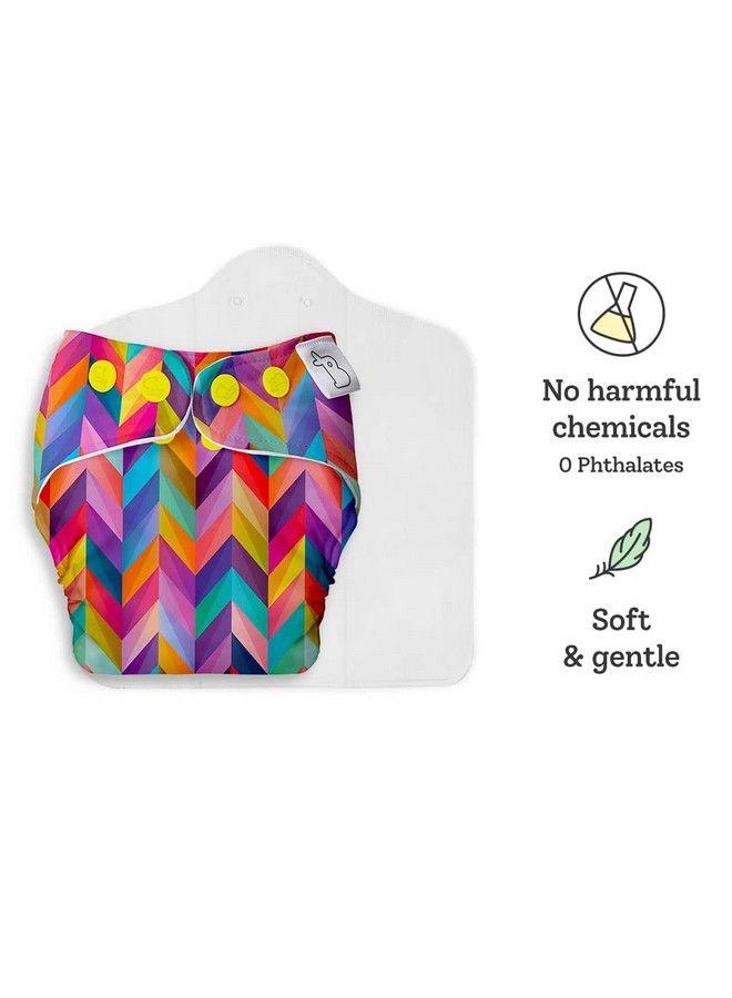 Superbottoms Combo Pack Of 4 (2 Shell + 2 Insert) Freesize Unoreusable Waterproof Adjustable Cloth Diaper For Babies From 517Kgscloth Diapers With Dry Feel Organic Cotton Padoption 4 - Image 4