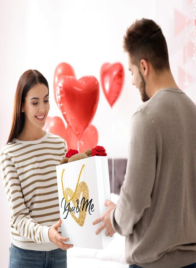 سيكوهوم حقيبة هدايا عيد الحب من سيكوهوم - حقيبة هدايا ورقية كبيرة مقاس 13 بوصة للذكرى السنوية، مناسبة له أو لها في عيد الحب، مع ورق مناديل، للزوجة أو الصديقة أو الزوجين، لوازم حفلات أعياد الميلاد - Image 4