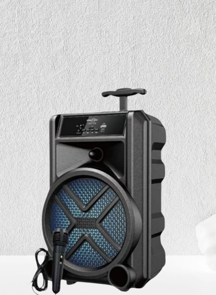 قريت نايس مكبر صوت بلوتوث لاسلكي، صوت ستيريو، راديو FM، ذاكرة TF، مدخل USB، مدخل ميكروفون قابل لإعادة الشحن - Image 2