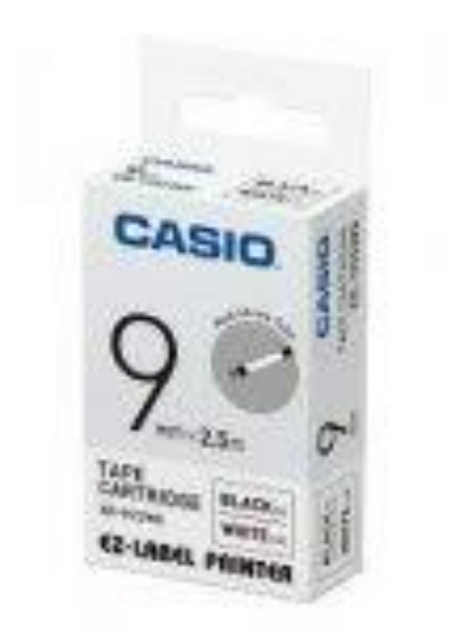 Casio tape cartridge black on white tube heat shrink tube XR-9HSWE - Image 2
