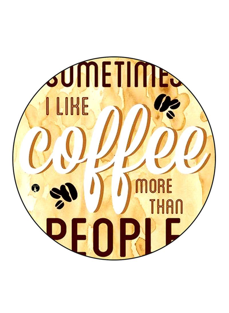 RKN English Phrases Printed Mouse Pad Round  Multicolour