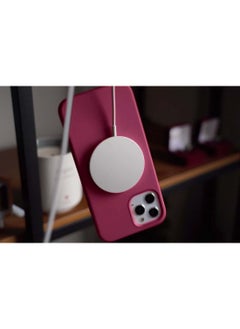 Wtech Apple iPhone 16 Pro Max 2024 Premium Soft Liquid Silicone Case Cover - Plum  - Image 5