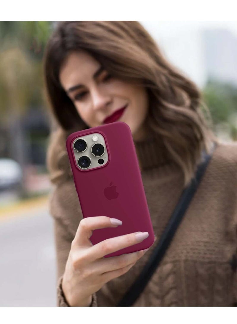 دبليو تيك غطاء الحماية سائل سيليكون ناعم لآيفون 16 برو ماكس 2024 من أبل - برقوقي - Image 5