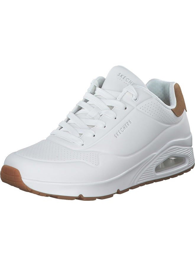 SKECHERS Men's UNO-Suited ON AIR Sneaker, White, 13 - Image 1