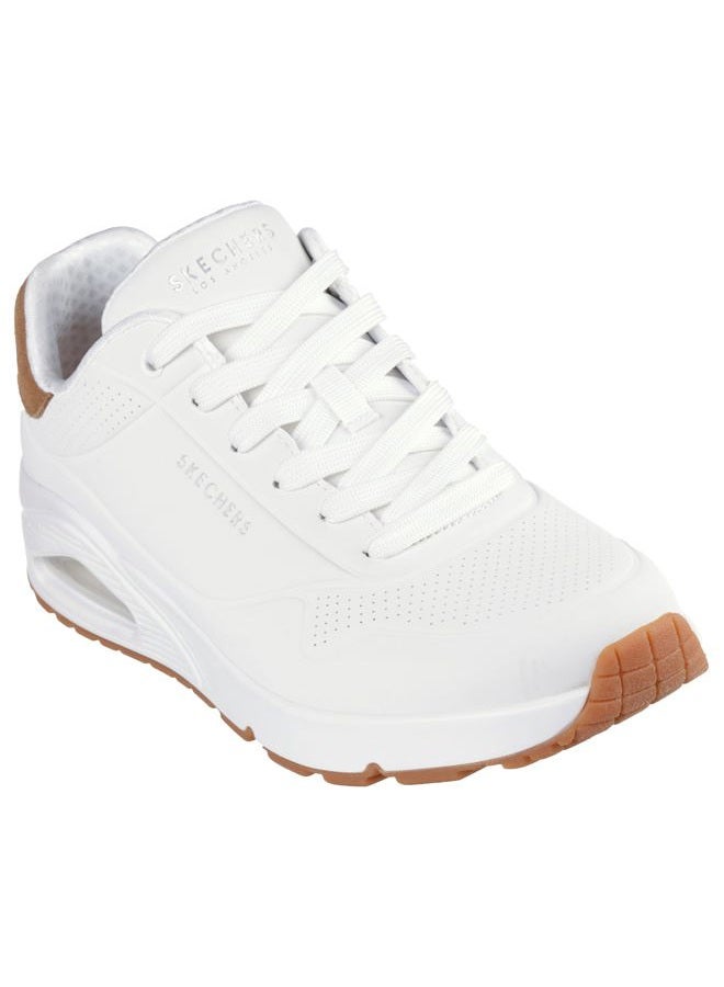 SKECHERS Men's UNO-Suited ON AIR Sneaker, White, 13 - Image 2
