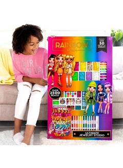 RAINBOW HIGH Ultimate Jewelry Studio 2500+ Beads Create 50+ Pieces Of Jewelry Toys Great Bead Kit For Sleepovers Girls Night Weekend Diy Alphabet Bracelets For Kids Ages 6 7 8 9  - Image 1